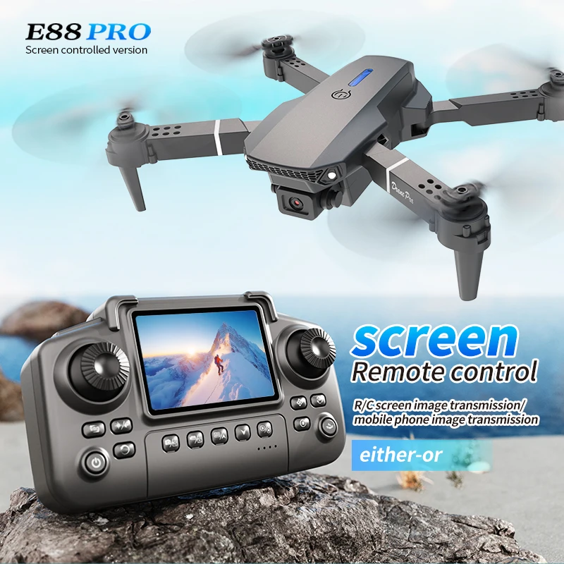 Drone Lidar - Drone professionnel E88 PRO avec écran,
