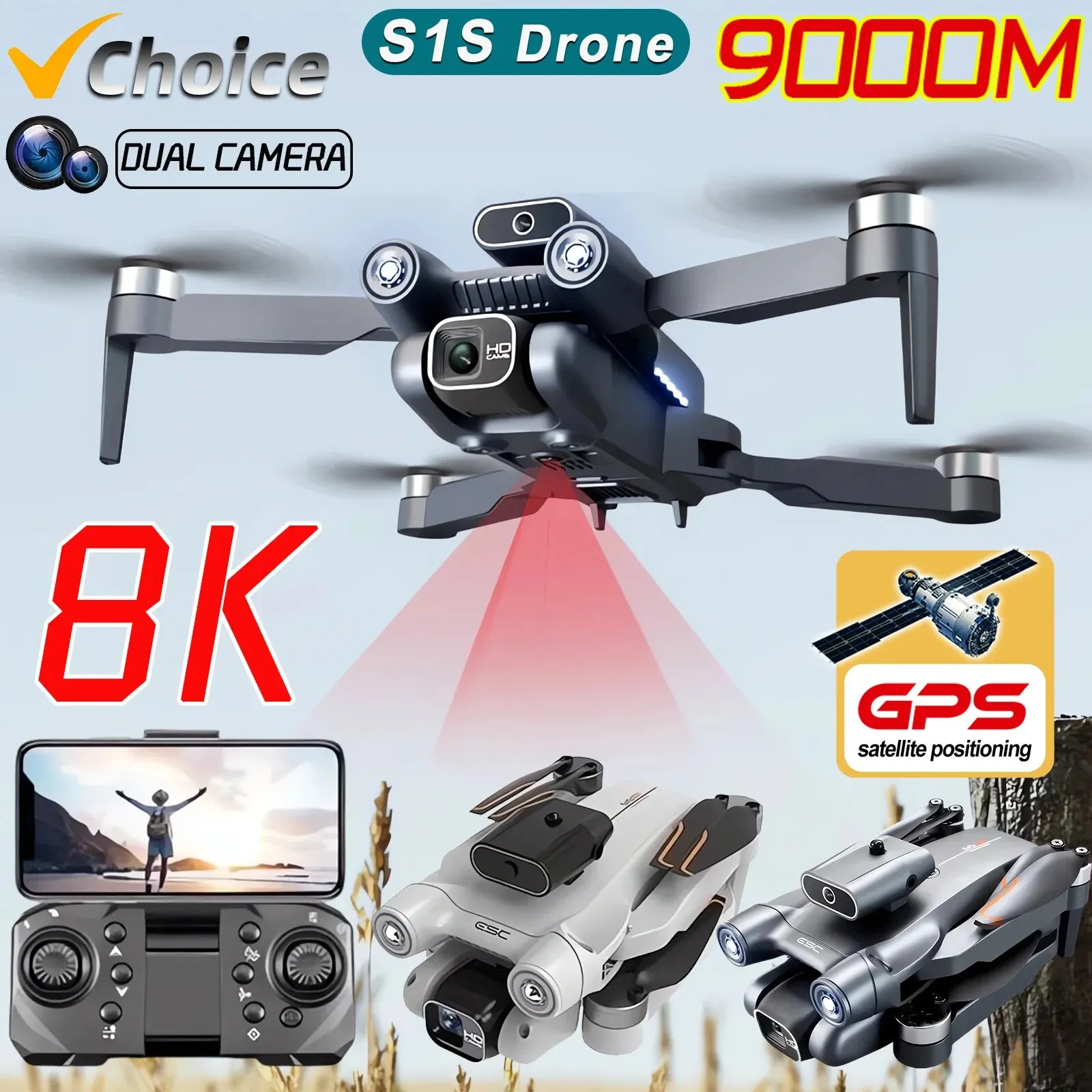 S1S 5G GPS Drone Caméra 8K, Mo - Drone Lidar avis et prix