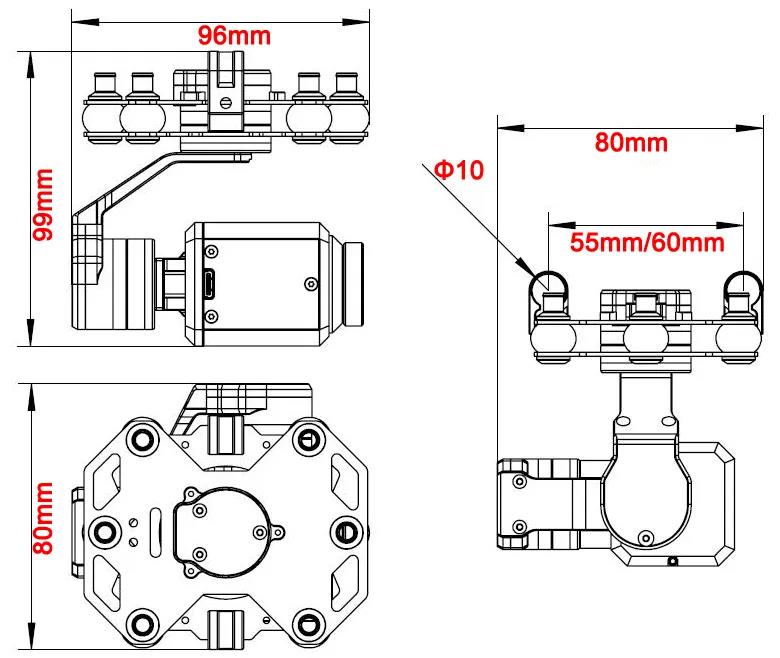 Tarot TL3T20 Gimbal 3 axes ave - Drone Aerial Photography avis et prix
